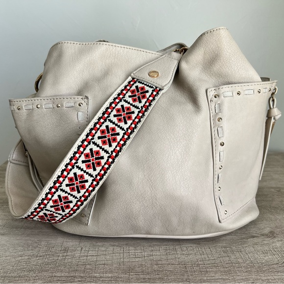 Steve Madden Handbags - Steve Madden Bucket Tote Cream Neutral